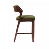 Patricia Modern Wood Upholstered Counter Stool in Turtle Green Bar Stool | Tabouret de comptoir moderne en bois Patricia avec revetement en tissu vert tortue
