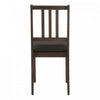 Dining Chair Set of 2 Kitchen Dining Room Brown Leather-Look Brown Wood Legs Transitional|Ensemble de 2 chaises de salle à manger de style transitionnel avec apparence cuir brun et pattes en bois brun pour la cuisine et la salle à manger