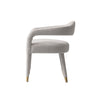Aspen Mid-Century Modern Upholstered Tweed Armchair in Silver Lining | Fauteuil Aspen d’inspiration mi-siecle moderne en tweed rembourre, coloris Silver Lining