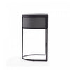 Cosmopolitan Mid-Century Modern Metal Upholstered Barstool in Gray - Set of 3 Bar Stool | Tabouret de bar cosmopolite mi-siecle moderne en metal et tissu gris - Lot de 3