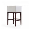 Kingsley Mid-Century Modern Wood Upholstered Barstool in Ivory - Set of 3 | Tabouret de bar rembourre en bois style Mid-Century Modern Kingsley, ivoire - Lot de 3
