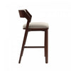 Patricia Modern Wood Upholstered Barstool in Linen - Set of 3 | Tabouret de bar moderne en bois Patricia avec revetement en lin - Lot de 3