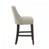 Beever Modern Wood Chenille Counter Stool in Taupe | Tabouret de comptoir moderne en bois et chenille Beever, coloris taupe