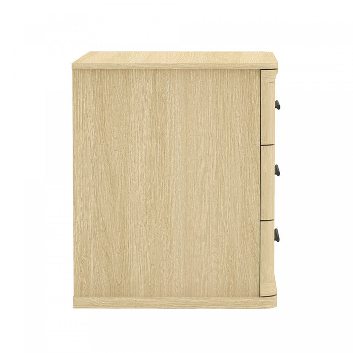 Clifford Traditional Nightstand in Natural Oak (3-Drawer)