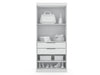 Mulberry Contemporary Modern 36" Wardrobe Closet in White - Set of 3 | Armoire contemporaine moderne Mulberry 36" en blanc - Ensemble de 3