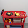 Durhand 3 Tier Rolling Tool Cart, 330 Lbs Capacity Utility Cart, Red|Durhand Chariot A Outils Roulant A 3 Niveaux, Capacite De 330 Lb, Rouge