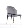 Flor Modern Metal Twill Weave Dining Chair in Gray - Set of 2 | Chaise de salle a manger Flor en metal moderne a tissage serge gris - Lot de 2