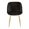 LumiSource Fran Black Velvet Contemporary Dining Chair - Set of 2|Chaise de salle à manger contemporaine Fran en velours noir - ensemble de 2