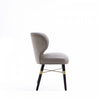 Strine Modern Wood Upholstered Dining Chair in Dark Taupe - Set of 2 | Chaise de salle a manger moderne Strine en bois et tissu, coloris taupe fonce - Lot de 2