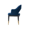 Carrington Modern Glam Upholstered Velvet Armchair in Midnight Blue | Fauteuil moderne glamour Carrington en velours bleu nuit