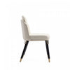 Estelle Modern Vegan Leather Wood Dining Chair in Cream - Set of 2 | Chaise de salle a manger moderne Estelle en cuir vegetalien et bois, creme - Lot de 2