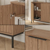 Nordika Slim 2-Door Storage Console Accent Cabinet - Light Walnut | Armoire décorative de rangement mince Nordika à 2 portes - noyer clair
