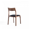 Moderno Modern Wood Vegan Leather Dining Chair in Black - Set of 4 | Chaise de salle a manger Moderne en bois et cuir vegetalien noir - Lot de 4