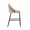 Gracie Modern Metal Upholstered Counter Stool in Tan and Black - Set of 3 | Tabouret de comptoir moderne en metal et tissu Gracie, couleur beige et noir - Lot de 3