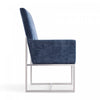 Element Modern Velvet Metal Dining Chair in Blue - Set of 2 | Chaise de salle a manger moderne en velours et metal Element bleu - Lot de 2