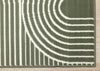 Florence Green White Modern Geometric Arches Rug, 4'7" x 6'7" Indoor Area Rug | Tapis Florence vert et blanc a motifs geometriques modernes en arches, 4'7" x 6'7"