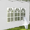Outsunny Side Panels With Windows For 9.8' X 9.8' Or 9.8' X 13.1' Pop Up Canopy, 2 Pack Sidewalls Re|Outsunny 2 Panneaux Lateraux Avec Fenetres Pour Auvent Escamotable De 9,8' X 9,8' Ou 9,8' X 13,1', P