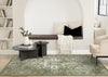 Florence Green White Elegant Classic Rug, 7'9" x 10'6" Indoor Area Rug | Tapis Florence vert et blanc elegant et classique, 7'9" x 10'6"