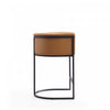 Cosmopolitan Mid-Century Modern Metal Upholstered Counter Stool in Camel - Set of 3 Bar Stool | Tabouret de comptoir moderne du milieu du siecle en metal et tissu, coloris camel - Lot de 3