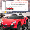 Costway 12v Kids Ride On Car 2.4g Rc Electric Vehicle W/ Lights Mp3 Openable Doors Red