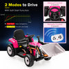 Costway Kids Ride On Excavator Digger 12v Electric Tractor Rc W/ Digging Bucket Pink