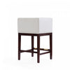 Kingsley Mid-Century Modern Wood Upholstered Counter Stool in Ivory - Set of 3 | Tabouret de comptoir en bois rembourre ivoire style Mid-Century Modern Kingsley - Lot de 3