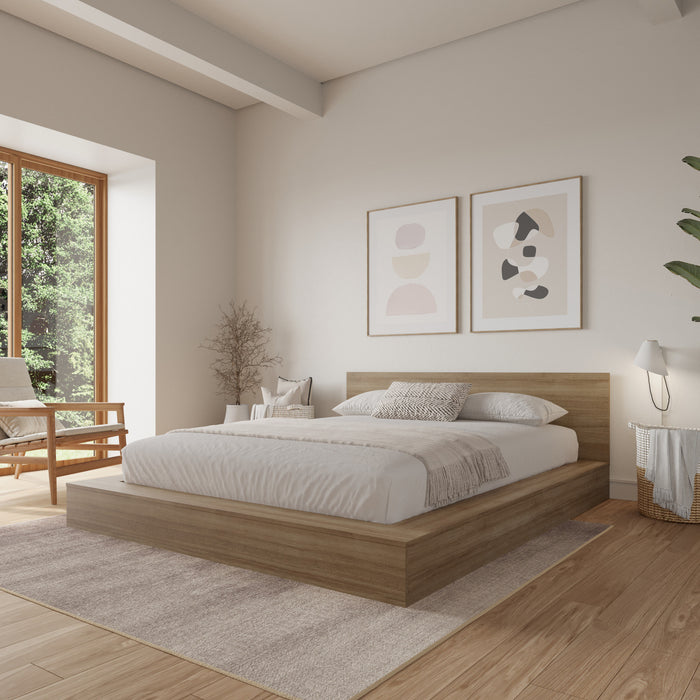 Kanso Low Platform Bed Set Queen Bed