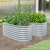 Costway 2 Pcs Raised Garden Bed Kit Planter Raised Garden Boxes Outdoor 65" X 32" X 24" Gray
