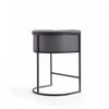 Cosmopolitan Mid-Century Modern Metal Upholstered Counter Stool in Gray - Set of 2 Bar Stool | Tabouret de comptoir moderne du milieu du siecle en metal et tissu gris Cosmopolitan - Lot de 2