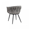 Hildy Accent Dining Arm Chair, Dark Grey Velvet (set of 2) | Chaise de salle à manger avec accoudoirs Hildy en velours gris foncé (ensemble de 2)