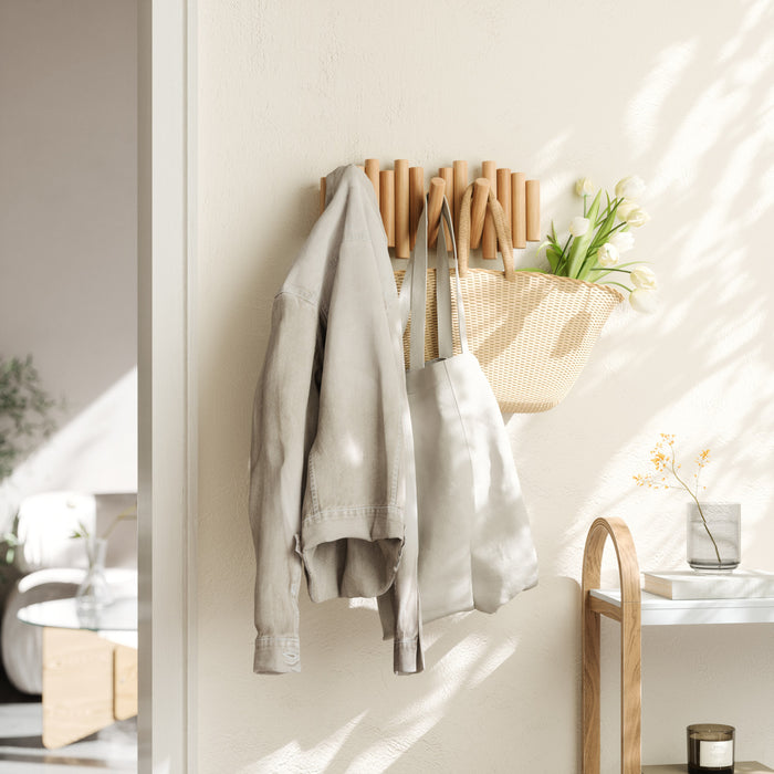 Umbra Picket Rail Wall Hooks - Natural