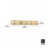 Umbra 5 Flip Wall-Mounted Hooks - Natural|5 crochets muraux Flip de Umbra - naturels