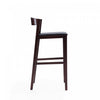 Klismos Mid-Century Modern Wood Upholstered Barstool in Black - Set of 2 | Tabouret de bar en bois rembourre style Klismos mi-siecle moderne noir - Lot de 2