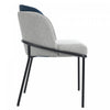 Olivia Set of 2 Modern Dining Chair with Slanted Legs and Adjustable Feet,Blue&Gray | Olivia Ensemble de 2 chaises de salle a manger modernes avec pieds inclines et pieds reglables, bleu et gris