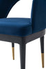 Carrington and Rockaway Modern Industry Chic 7-Piece Dining Set in Midnight Blue and Black | Ensemble de salle a manger moderne industriel chic Carrington et Rockaway 7 pieces, bleu minuit et noir