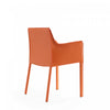 Paris Modern Vegan Leather Side Chair in Coral - Set of 2 | Chaise laterale moderne en cuir vegetalien Paris en corail - Lot de 2