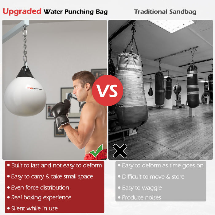 Goplus 18\" 110lbs Heavy Water Filled Punching Aqua Training Boxing Bag Home Gym Hook