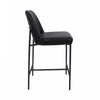 Loft Contemporary Vegan Leather Metal Counter Stool in Black - Set of 2 | Tabouret de comptoir contemporain Loft en cuir vegetalien et metal noir - Lot de 2