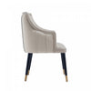 Eda Modern Wood Armchair in Light Gray Dining Chair | Fauteuil moderne Eda en bois avec accoudoirs, coloris gris clair
