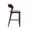 Patricia Modern Wood Upholstered Barstool in White Glacier - Set of 3 | Tabouret de bar moderne en bois Patricia avec revetement en Glacier blanc - Lot de 3