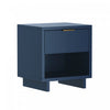 Elara Contemporary 18" Solid Wood Nightstand in Midnight Blue (1-Drawer) | Table de nuit contemporaine Elara 18" en bois massif bleu minuit (1 tiroir)