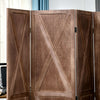 Homcom 5.6ft 4-panel Wooden Room Divider With Foldable Design|Homcom Separateur De Piece En Bois A 4 Panneaux De 5.6" Pliable