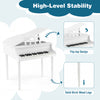 Costway 30-Key Classic Baby Grand Piano Toddler Toy Wood with Bench & Music Rack White White