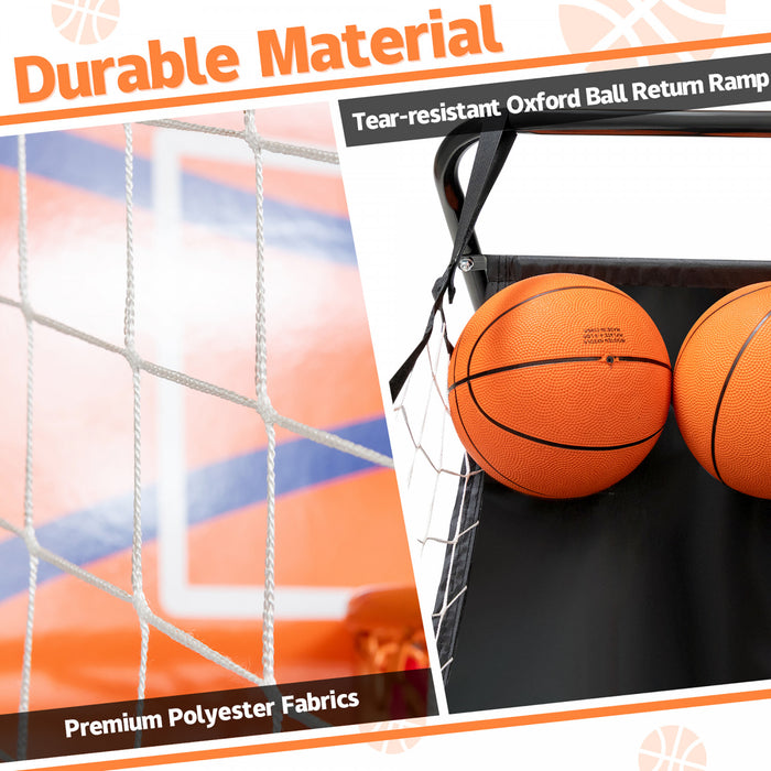 Costway Foldable Single Shot Basketball Arcade Game W/electronic Scorer 3 Basketballs