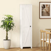 HOMCOM 67" Kitchen Pantry, Storage Cabinet with Barn Door, White