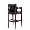 Ritz Mid-Century Modern Wood Upholstered Barstool in Black - Set of 3 | Tabouret de bar en bois rembourre style mid-century Ritz noir - Lot de 3