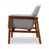 Miller Mid-Century Modern Linen Weave Accent Armchair in Gray - Set of 2 | Fauteuil d’appoint Miller style milieu du siecle en tissu lin gris – Lot de 2