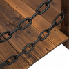 Outsunny 5' Curved Stained Wood Fir And Metal Garden Bridge, Carbonized|Outsunny - Pont De Jardin 59" Courbe En Bois Teinte, Sapin Et Metal