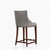 Shubert Modern Wood Upholstered Counter Stool in Dark Taupe - Set of 2 | Tabouret de comptoir moderne en bois avec assise rembourree Shubert, taupe fonce – Lot de 2