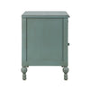 Amelia Vintage 24" Nightstand with Carved Drawer and Cabinet,Blue | Amelia Table de Nuit Vintage de 24" avec Tiroir Sculpte et Cabinet, Bleu